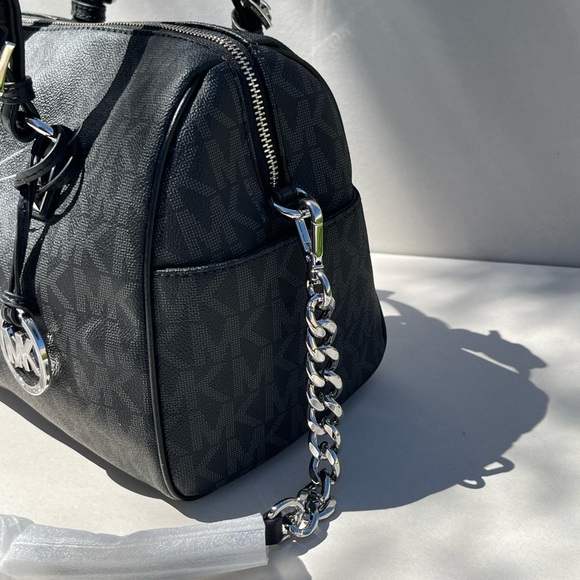 (new+tag) Michael Kors (MK) Grayson medium chain leather satchel — limited edt - Picture 5 of 16